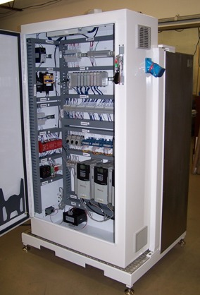 Control cabinet on machine